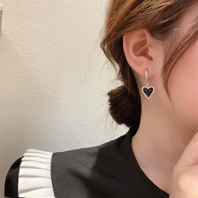 LunaHeart Enamel Drip Earrings