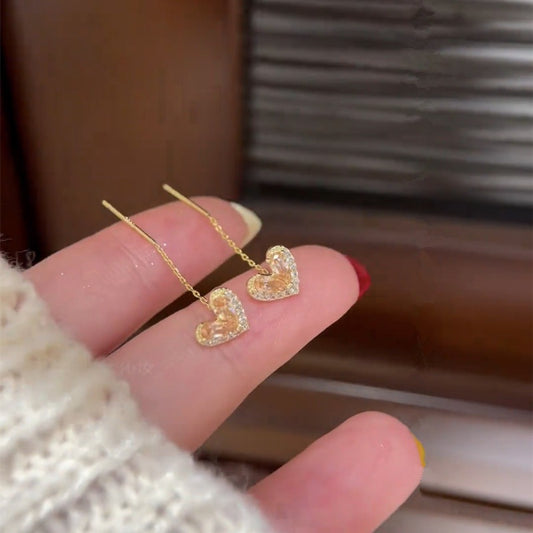 LunaHeart Shimmering Drop Earrings