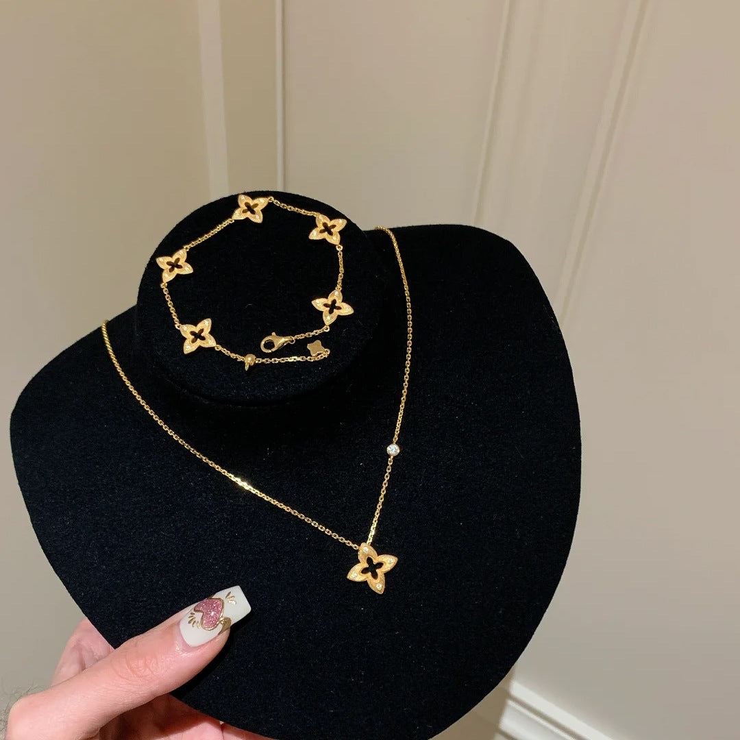 LunaBloom Openwork Refined Jewelry Set