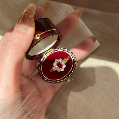 LunaGlow Ruby Jewelry Set