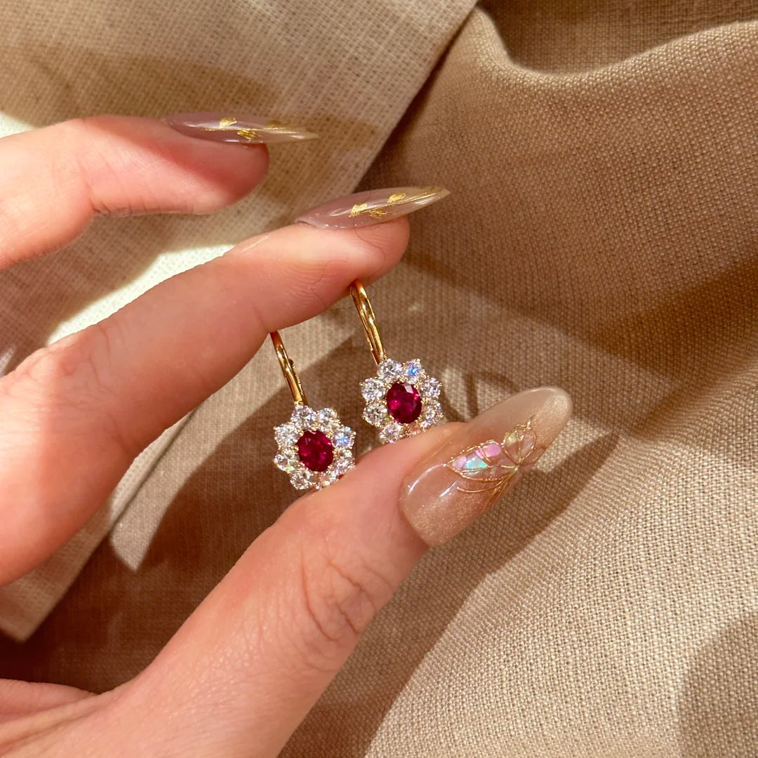 LunaGlow Ruby Jewelry Set