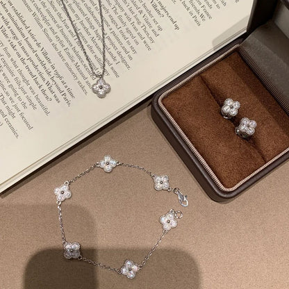 LunaBloom Silver Jewelry Set
