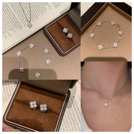 LunaBloom Silver Jewelry Set