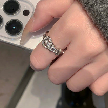 LunaKnot Horsebit Glow SIlver Ring