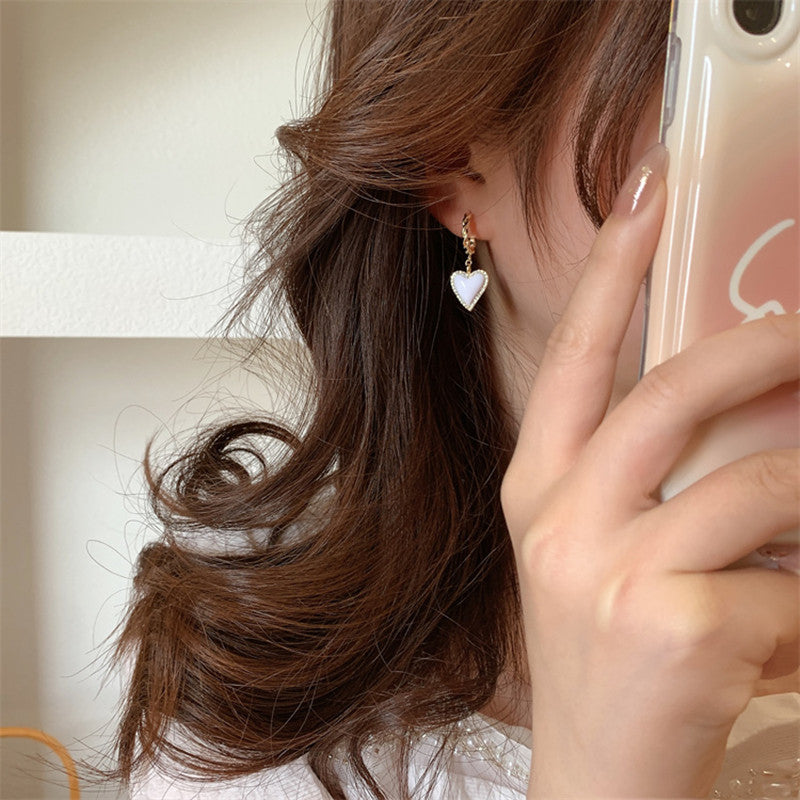 LunaHeart Enamel Drip Earrings