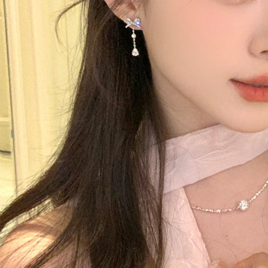 LunaKnot Dainty Shimmering Drop Earrings