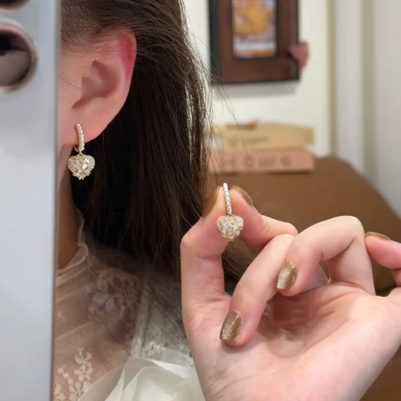 LunaHeart Shimmering Drop Earrings