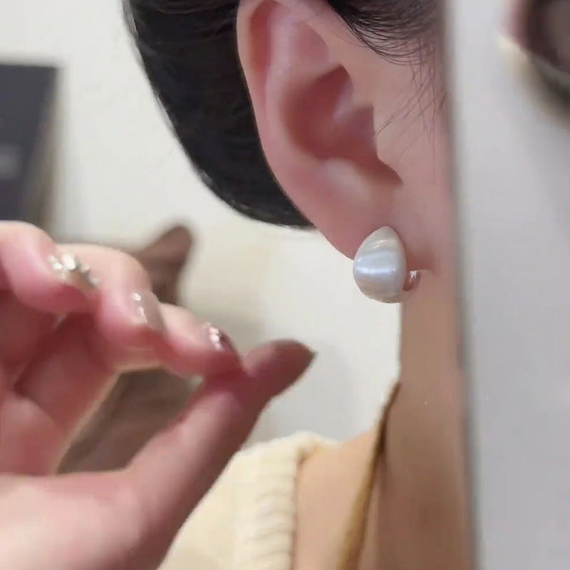 LunaPebble Silver Earrings