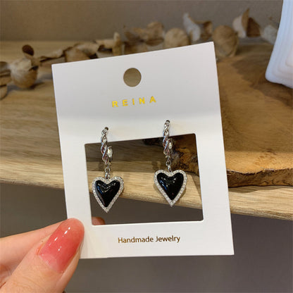 LunaHeart Enamel Drip Earrings
