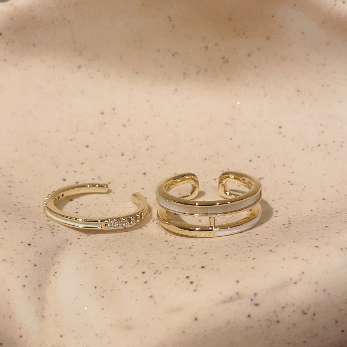 LunaDuo Dainty Ring Set