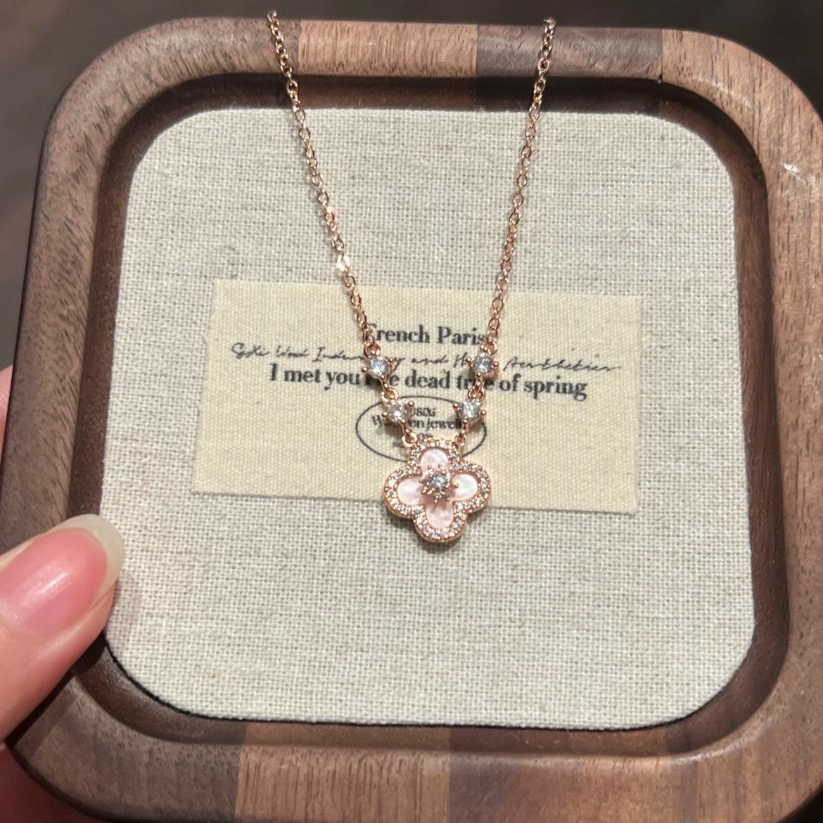 LunaBloom Rosé Petite Necklace