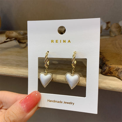 LunaHeart Enamel Drip Earrings