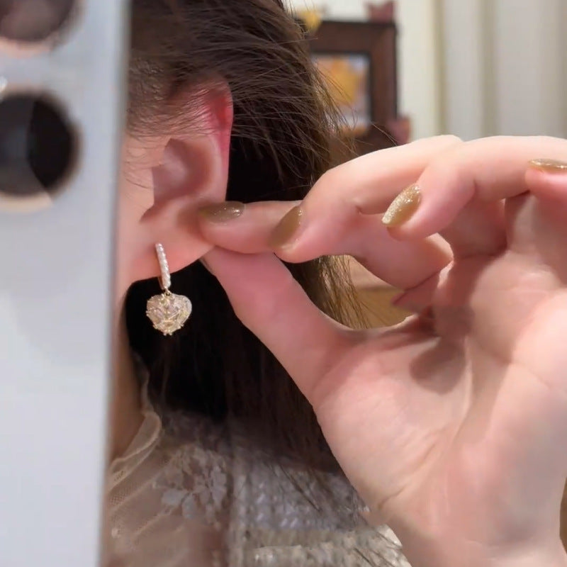 LunaHeart Shimmering Drop Earrings