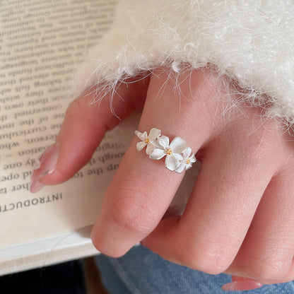 LunaFloral Silver Ring