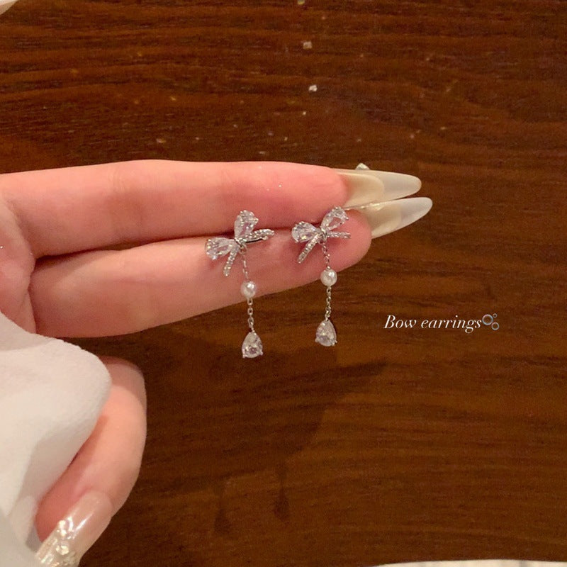 LunaKnot Dainty Shimmering Drop Earrings
