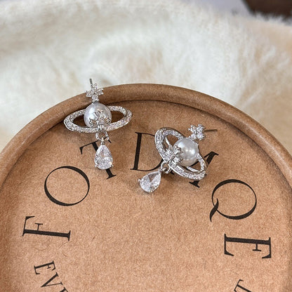 LunaOrbit Shimmering Drop Earrings