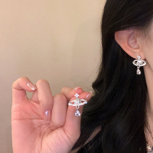 LunaOrbit Shimmering Drop Earrings