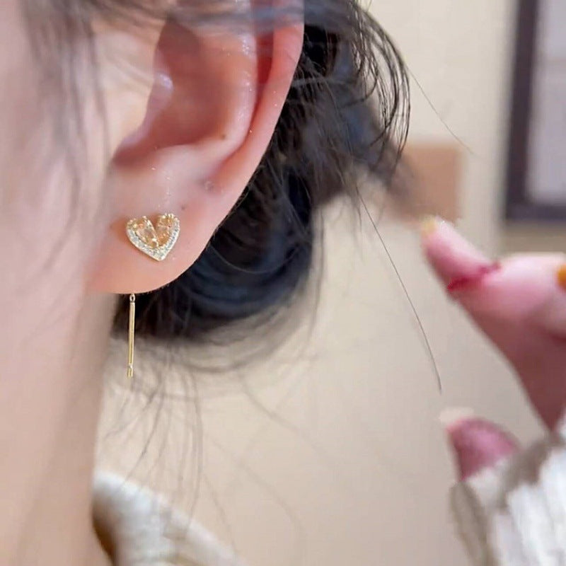 LunaHeart Shimmering Drop Earrings