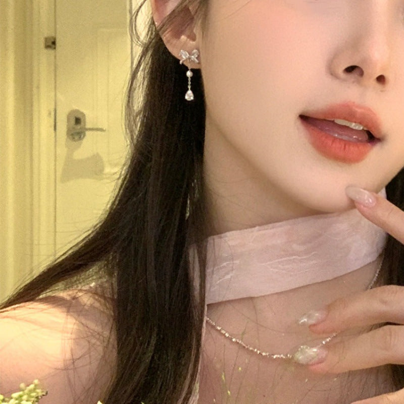 LunaKnot Dainty Shimmering Drop Earrings