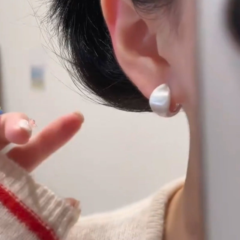 LunaPebble Silver Earrings