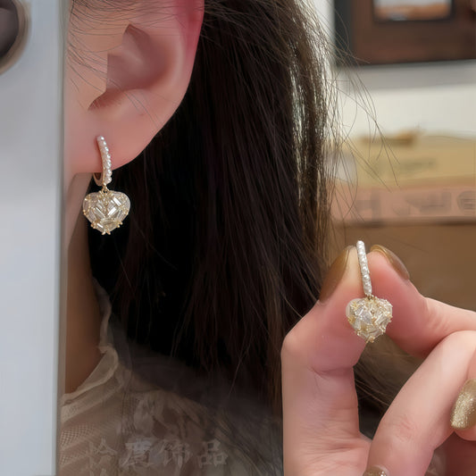 LunaHeart Shimmering Drop Earrings