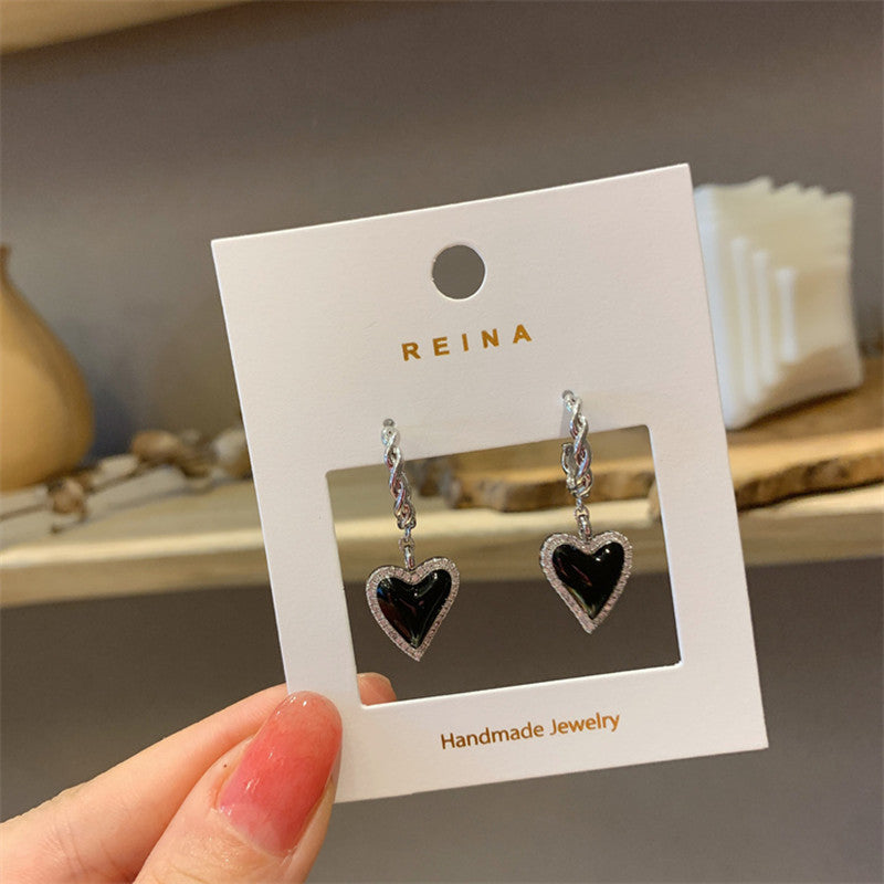 LunaHeart Enamel Drip Earrings