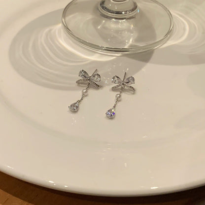 LunaKnot Dainty Shimmering Drop Earrings