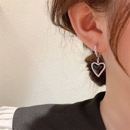 LunaHeart Enamel Drip Earrings