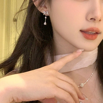 LunaKnot Dainty Shimmering Drop Earrings