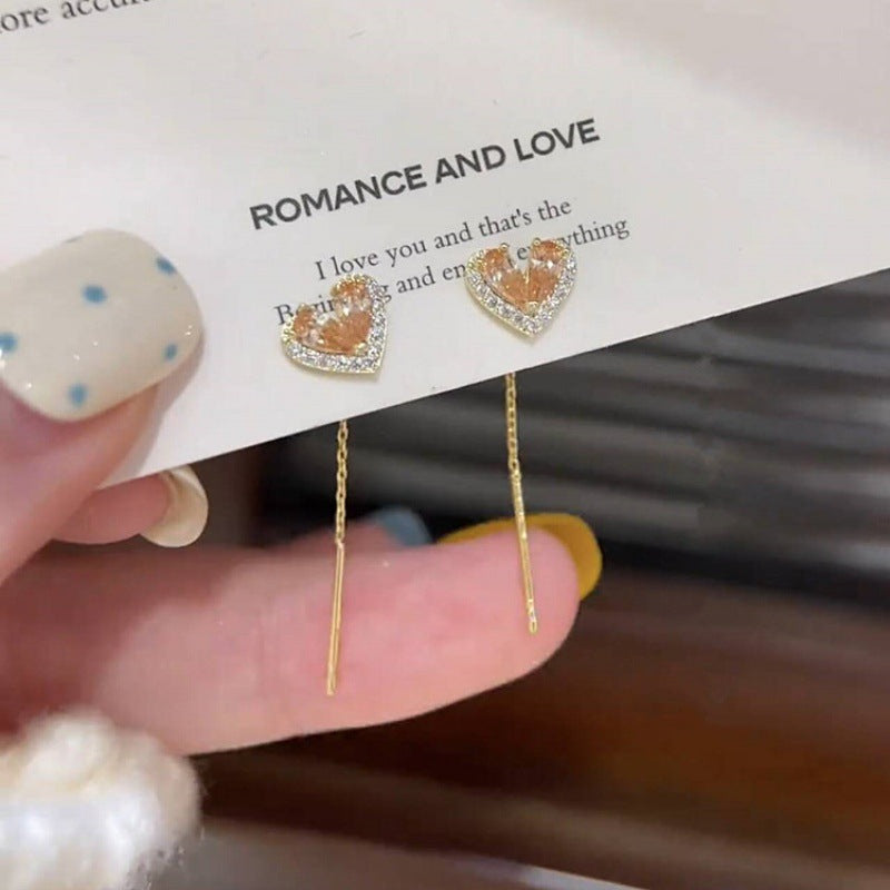 LunaHeart Shimmering Drop Earrings