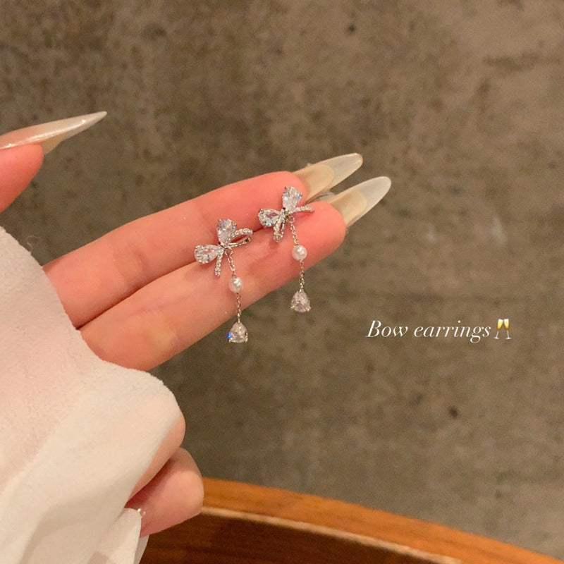 LunaKnot Dainty Shimmering Drop Earrings
