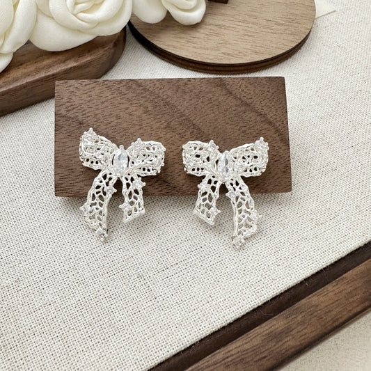 LunaBow Openwork Stud Earrings