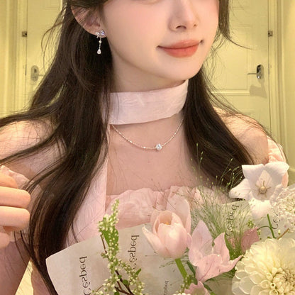 LunaKnot Dainty Shimmering Drop Earrings