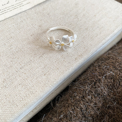 LunaFloral Silver Ring