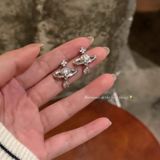 LunaOrbit Shimmering Drop Earrings