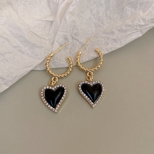 LunaHeart Enamel Drip Earrings