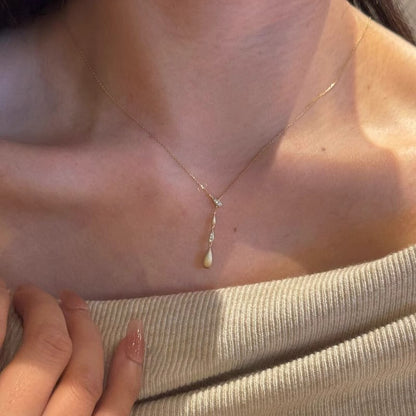 LunaDrop Gold Dainty Necklace