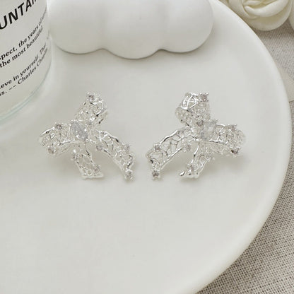 LunaBow Openwork Stud Earrings