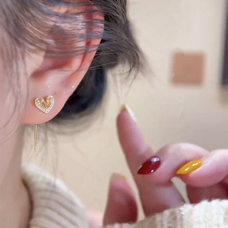 LunaHeart Shimmering Drop Earrings