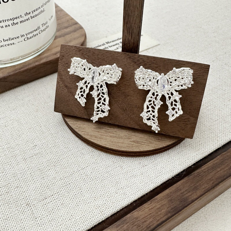 LunaBow Openwork Stud Earrings